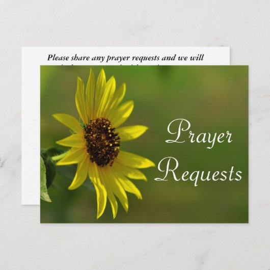 ひまわり祈りの言葉リクエストカード ポストカード (正面/裏面)