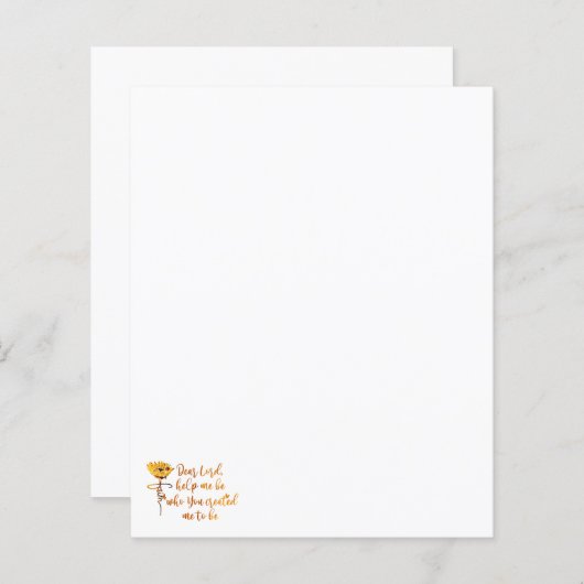 ひまわり祈りの言葉引用文 (正面/裏面)