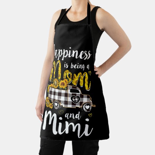 ひまわり祖母の幸せはママとミミ エプロン (インサイチュ)