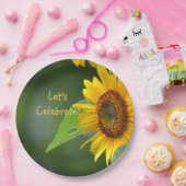 ひまわり祝 ペーパープレート (パーティー)
