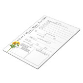 ひまわり私のためのデイリーフードトラッカー ノートパッド (アングル)