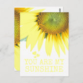 ひまわり私のサンシャインキュートバレンタインデー ポストカード (正面/裏面)