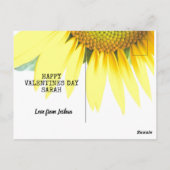 ひまわり私のサンシャインキュートバレンタインデー ポストカード (裏面)