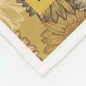 ひまわり私のサンシャインキルト毛布 フリースブランケット (角)