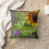 ひまわり私のハートはおばあちゃんに属している クッション (ブランケット)