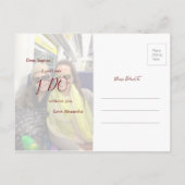 ひまわり私の花嫁招待状 インビテーションポストカード (裏面)