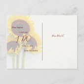 ひまわり私の花嫁招待状 インビテーションポストカード (裏面)