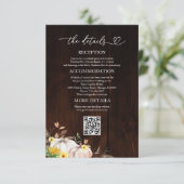 ひまわり秋の結婚式詳細エンクロージャカード 招待状 (スタンド正面)