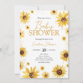 ひまわり秋の赤ちゃんシャワー 招待状 (正面)