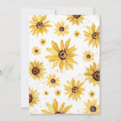 ひまわり秋の赤ちゃんシャワー 招待状 (裏面)