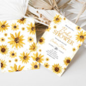 ひまわり秋の赤ちゃんシャワー 招待状