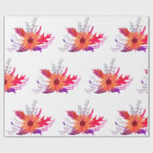 ひまわり秋スケッチ包装紙 ラッピングペーパー (フラット)