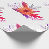 ひまわり秋スケッチ包装紙 ラッピングペーパー (角)