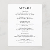 ひまわり秋フローラ予算結婚式招待状 チラシ (裏面)