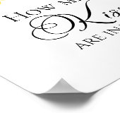 ひまわり秋ブライダルシャワーどのように多くのキス ポスター (角)