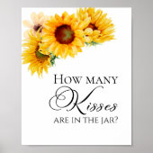 ひまわり秋ブライダルシャワーどのように多くのキス ポスター (正面)