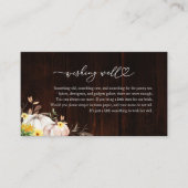 ひまわり秋ブライダルシャワーウィッシングウェル エンクロージャーカード (正面)