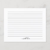 ひまわり秋ブライダルシャワーデイトナイトカード (裏面)