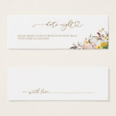 ひまわり秋ブライダルシャワーデイトナイトカード (正面&裏面)