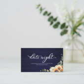 ひまわり秋ブライダルシャワーデイトナイトカード エンクロージャーカード (スタンド正面)