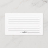 ひまわり秋ブライダルシャワーデイトナイトカード エンクロージャーカード (裏面)