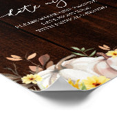 ひまわり秋ブライダルシャワーデイトナイトジャールサイン ポスター (角)