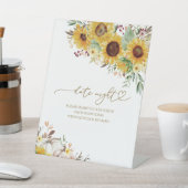 ひまわり秋ブライダルシャワーデイトナイトジャールサイン 台座サイン (インサイチュ)