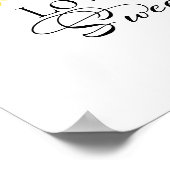 ひまわり秋ブライダルシャワーラブイズスイートサイン ポスター (角)