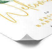 ひまわり秋ベビーシャワーウェルカム ポスター (角)