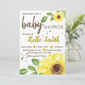 ひまわり秋ベビーシャワー招待状 招待状 (スタンド正面)