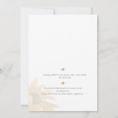 ひまわり秋ワイルドフラワーベビーシャワー 招待状 (裏面)