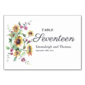 ひまわり秋水彩フローラ結婚ズ テーブルナンバー (正面)