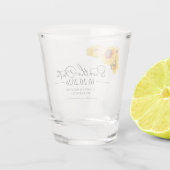 ひまわり秋秋の結婚式保存日 ショットグラス (裏面)