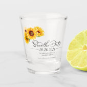 ひまわり秋秋の結婚式保存日 ショットグラス (正面)