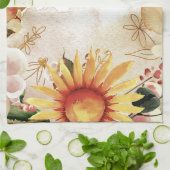 ひまわり秋素朴秋フローラキッチンタオル キッチンタオル (折り畳み)