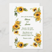 ひまわり秋：パーソナライズされた結婚式招待状 招待状 (正面/裏面)