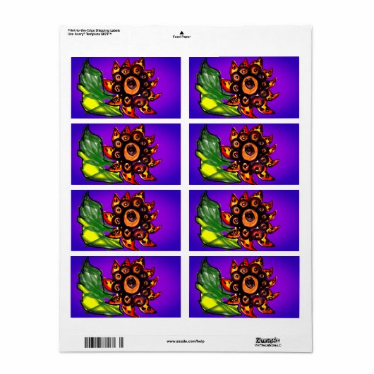 ひまわり秋 ラベル (フルシート)