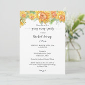 ひまわり移動遠くにパーティー写真 招待状 (スタンド正面)