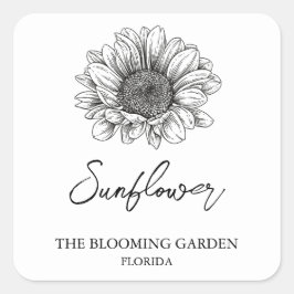 ひまわり種子ラベル スクエアシール