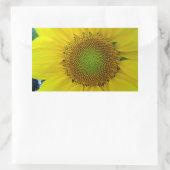 ひまわり種子、スパイラル、黄金比 長方形シール (バッグ)