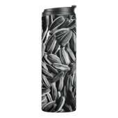 ひまわり種子 – 白黒の写真 タンブラー (回転左)