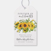 ひまわり種小包メモリアル葬儀メッセージカード ギフトタグ (正面)