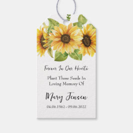 ひまわり種小包メモリアル葬儀 ギフトタグ