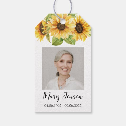ひまわり種小包メモリアル葬儀 ギフトタグ (裏面)