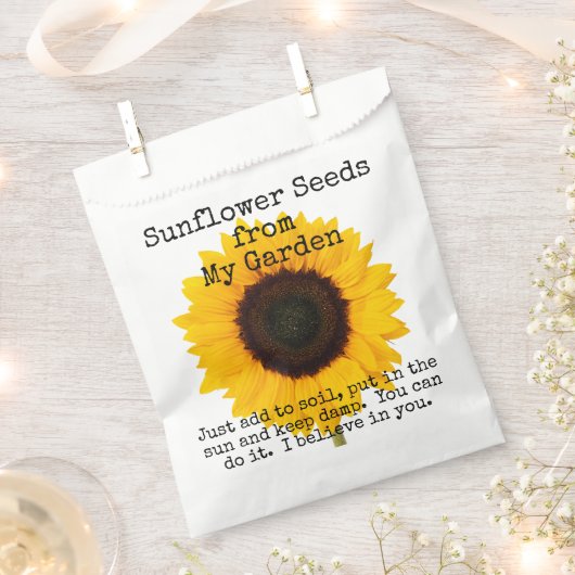 ひまわり種救紙園 フェイバーバッグ (クリップ留めされた状態)