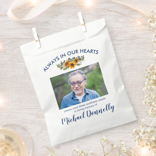 ひまわり種記念葬式 フェイバーバッグ (クリップ留めされた状態)