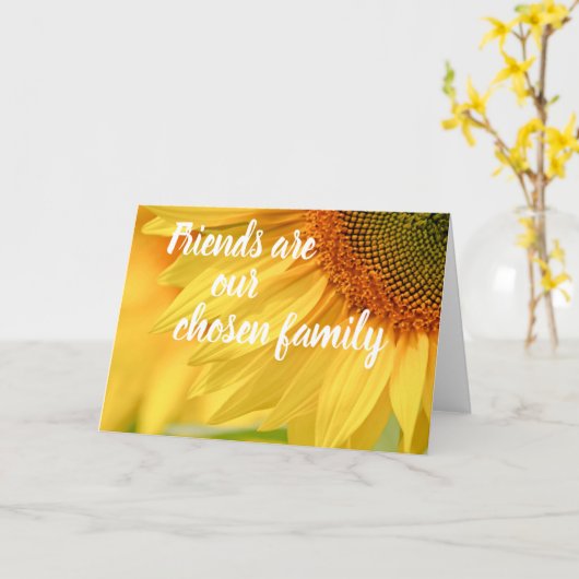 ひまわり空白のの写真友達が家族に選ばれる カード (黄色い花)
