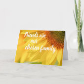 ひまわり空白のの写真友達が家族に選ばれる カード (正面)