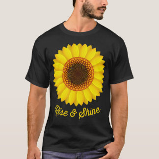 ひまわり立ち上がり輝く Tシャツ