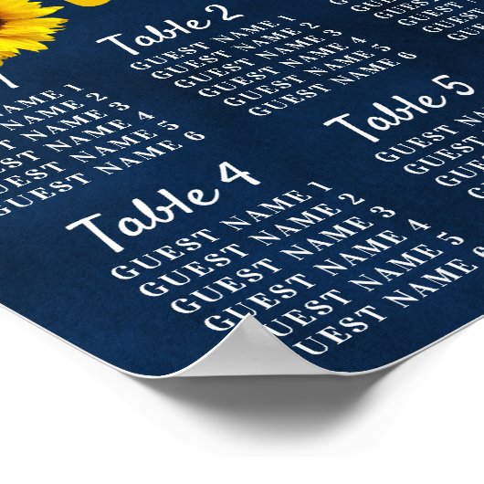 ひまわり第1期誕生日シーティングチャート ポスター (角)